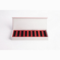 Kit de lèvres personnalisé, emballage de gloss à lèvres, boîte cadeau en papier magnétique rouge pour ensemble de vernis à ongles et kit de découverte de parfums