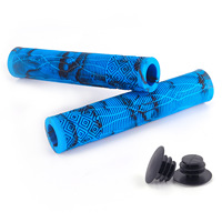 Puños de Manillar de Bicicleta Antideslizantes Multicolores, Puños de Goma Coloridos para Ciclismo de Montaña y Patinetes, Puños de Manillar de Bicicleta BMX