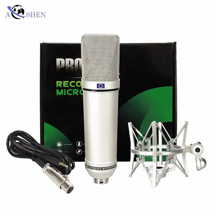 Prezzo di fabbrica microfono a condensatore 26 core 48V con kit di montaggio antiurto per Mixer Soundcard studio recording livestream