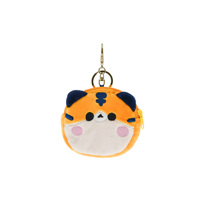 Dompet Koin Gantungan Kunci Boneka Harimau Lucu, Dompet Kecil Boneka Custom, Kantong Kunci Plush Lembut untuk Hadiah Promosi & Liburan