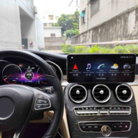 Kit intérieur de voiture 12,3 pouces, autoradio ultra-fin, tableau de bord numérique, cockpit virtuel pour Mercedes Benz Classe C W205 GLC X253 2015-2020