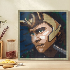 Pixel Art khối xây dựng 48x48 chấm Gạch 1x1 tường Chân Dung DIY trang trí nội thất tương thích với logo Đồ chơi mô hình phong cách Đồ chơi Quà Tặng - Product Image 4