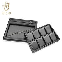 Plateau de présentation de bijoux en similicuir tout-en-un, logo personnalisé, plateaux de rangement pour bijoux