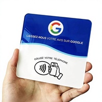 [Personnalisable] Plaque NFC Google Review en français avec QR dynamique, Cartes Google Review NFC, Panneau de table en acrylique NFC Tapfor Restaurant