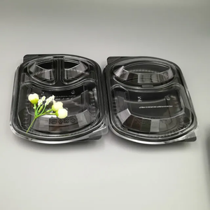 1 <span class=keywords><strong>2</strong></span> <span class=keywords><strong>3</strong></span> отсека одноразовый пищевой контейнер на вынос PP пластиковый Ланч-бокс с прозрачными противотуманными крышками - Product Image 4