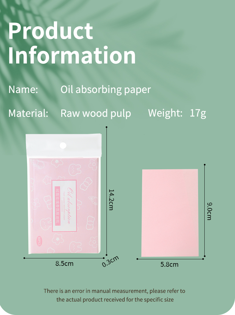 80/90pcs OEM Soft Comfort Linen Pulp Oil Absorbing Sheet Colorful Portable Pocket Oil Blotting Paper Oil Absorbing Facial Clean