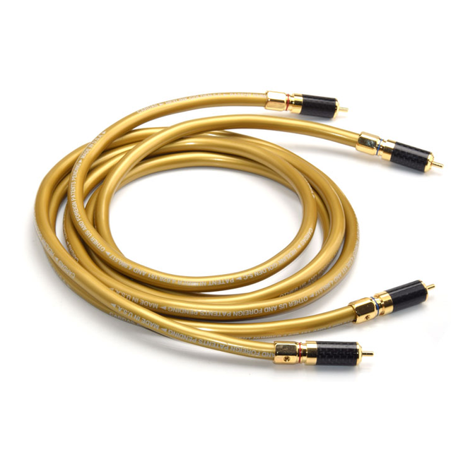 High End Audiophile Gold Plated RCA Cable Pure Copper HiFi Stereo Interconnect Cable for Amplifier Home Theater
