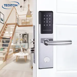 App TT Kunci Pintu Cerdas, Kunci Pintu Geser Biometrik Sidik Jari Tahan Air untuk Pintu Kaca Aluminium