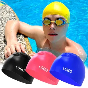 Factory Wholesale Price 50g 55g 65g 100% Silicone Swim Caps Made ln China Professional Swimming Cap