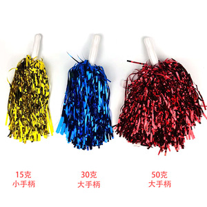 Pompons de cheerleading métalliques à feuille d'aluminium, très demandés, pour la promotion du spirit d'équipe sportive, accessoires de cheering portatifs pour fêtes dansantes, prix d'usine - Product Image 2