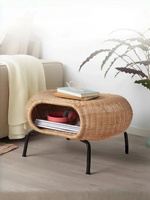 Chaise de jardin mobile en rotin de style nordique pour patio, cour, plage, hôtel et club