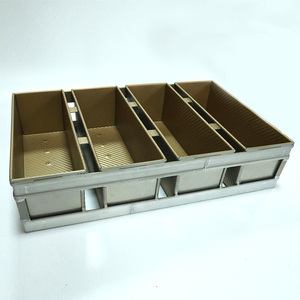 Nhà Sản Xuất Nguồn Cung Cấp Không Dính PTFE Thương Mại Cấp Tự Động 4-Rãnh Nhôm Thân Thiện Với Môi Tái Sử Dụng Khay Nướng Cho Bánh Mì Nướng - Product Image 1