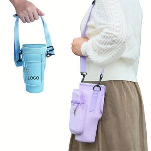 Porte-gobelet personnalisé de 40 oz, sac à bandoulière multifonction portable pour bouteille d'eau avec poches latérales - Product Image 1