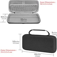 Tas Travel Cangkang Keras untuk Keyboard Mekanik SteelSeries Apex Pro Mini/Apex 9 Mini Baru, HyperX Alloy Origins 60, F75 Pro