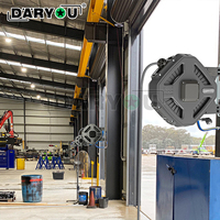 DARYOU – bobine de rallonge rétractable 32 pieds, cordon d'alimentation robuste, prises de terre, Triple robinet éclairé, disjoncteur 8amp