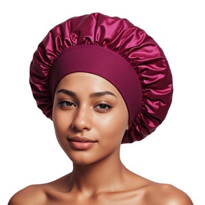 Bonnet de nuit en mousse de polyester respirant à large bord et haute élasticité, extensible, pour le soin des cheveux en salon, pour femmes adultes, protection capillaire - Product Image 3