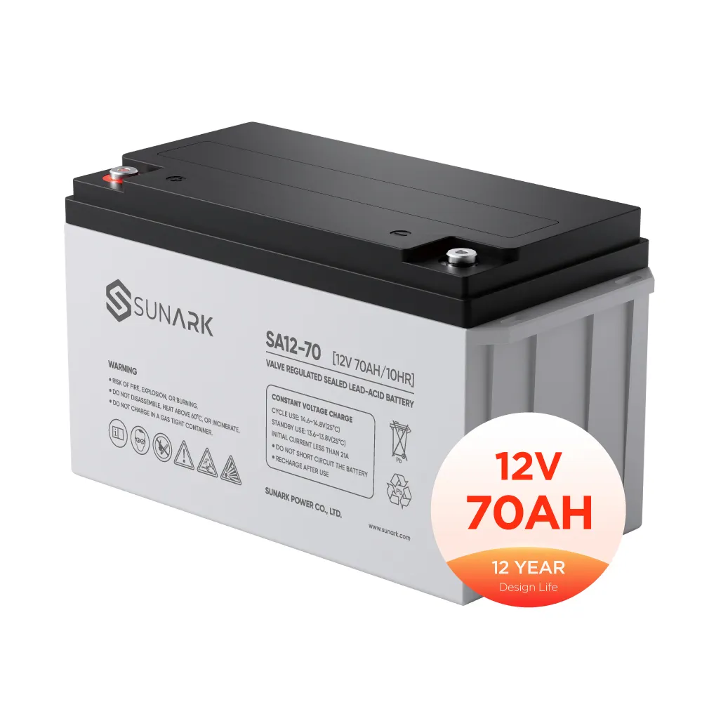 Chất lượng cao sunark Pin axít chì 12V 8AH 9Ah 20Ah 30Ah 70Ah kín Pin cho bán lẻ