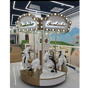 Giostra Elettrica Mini per Adulti, 6 Posti, Completamente Bianca, Attrazione da Luna Park per Bambini - Product Image 5