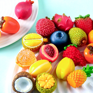 Juguetes de Comida de Simulación, Decoraciones de Resina DIY con Cuentas Pequeñas y Lindas, Temática de Frutas Realistas, Técnica de Goteo de Aceite, Bolsa de Caja Sorpresa - Product Image 1