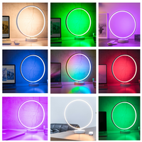 42 De Jeu coloré lampe de chevet prêt à expédier Offre Spéciale approvisionnement d'usine en gros en forme d'anneau en aluminium Led 8W COLORÉE d'aura
