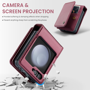 Lujo PU cuero <span class=keywords><strong>Flip</strong></span> Cover Wallet Phone Case con ranura para tarjeta para <span class=keywords><strong>Samsung</strong></span> <span class=keywords><strong>Galaxy</strong></span> <span class=keywords><strong>Z</strong></span> <span class=keywords><strong>Flip</strong></span> <span class=keywords><strong>5</strong></span> Phone Case - Product Image 2