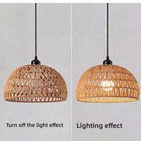 Lustre de restaurant commercial style Wabi-Sabi industriel en corde de chanvre LED COB E27 36V, éclairage sur rail pour gîte