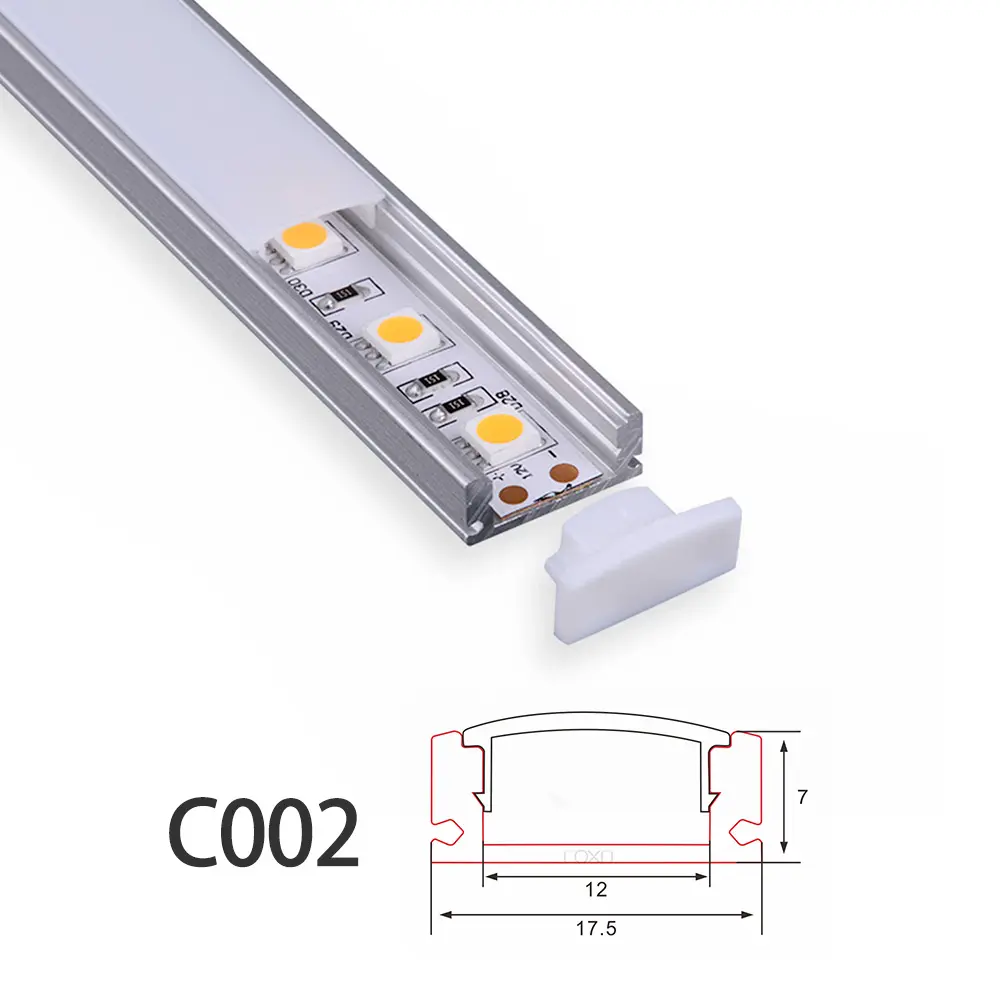 Алюминиевый профиль COXO для светодиодной осветительной ленты 1 м 2 м 3 м супер тонкий 7 мм светодиодный алюминиевый профиль