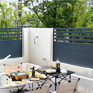 유럽 스타일 야외 알루미늄 슬랫 펜스 패널, 정원, 마당, 빌라용 수직 금속 프라이버시 펜싱 시스템, 맞춤형 사이즈 - Product Image 4