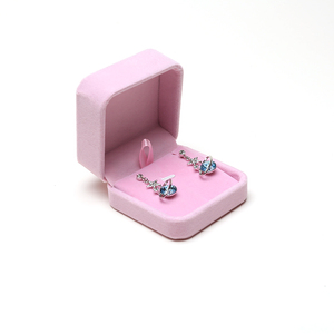 Custom Luxury Velvet Jewelry Ring Gift Box Packaging Travel <b>Case</b> Velvet <b>Earrings</b> Pendant Jewelry Boxes - Product Image 2