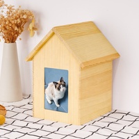 Útil Urna para Mascotas en Forma de Casa de Madera Maciza, Sellada a Prueba de Humedad, Caja Conmemorativa para Cremación, Suministro Funerario