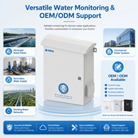 Station de surveillance de la qualité de l'eau multi-paramètres en ligne, montage mural, turbidimètre, chlore libre, pH-mètre, sonde RS485 4G