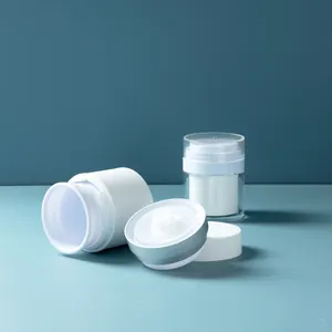 Luxo Cuidados Pessoais Creme Airless Jar Plastic Airless Garrafa Jar Refilável Cosméticos Airless Bomba Jar