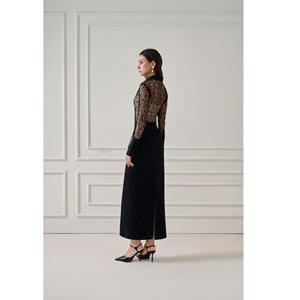 Camisas de alta moda para mujer, elegante CAMISA DE ENCAJE LUCIA, camisa con logotipo personalizado para mujer, cuello decorado con cristal, ropa de mujer - Product Image 1