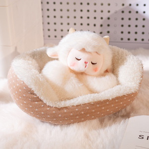Peluche Suave y Esponjoso de Animal en Nido, Figura de Peluche Surtida de Cachorro, Oveja, Oso para Decoración de Coche, Adorno, Regalo - Product Image 2
