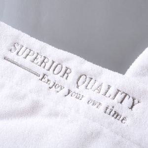 Accappatoio da bagno all'ingrosso di lusso con cappuccio tinta unita 100% cotone Terry donne e uomini accappatoio per Hotel Spa logo ricamato personalizzato - Product Image 5