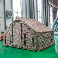 Tente de camping en PVC camouflage de qualité militaire, résistante à l'eau et au vent, avec tailles personnalisées et colonne d'air