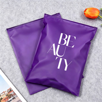 Sacs à vêtements en plastique transparent mat noir givré personnalisés avec fermeture à glissière pour l'emballage des vêtements, épais