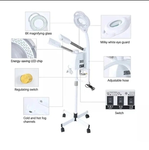 เครื่องอบไอน้ำร้อน-เย็น 3 in 1 สำหรับใบหน้า พร้อมไฟวงแหวนขยาย 8 เท่า สำหรับร้านเสริมสวย ซาวน่า อบไอน้ำโอโซน เครื่องอบไอน้ำบำรุงผิวหน้า - Product Image 5