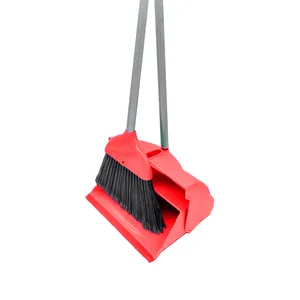 ecoclean Commercial home Plastic Brooms Dustpans Set Lobby Floor aluminum handle Cleaning Dustpan with Broom
