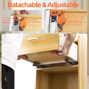 Nhà bếp dưới núi mềm đóng mở rộng đầy đủ Tủ mềm đóng undermount ngăn kéo trượt đẩy để mở giấu Ngăn kéo trượt - Product Image 2