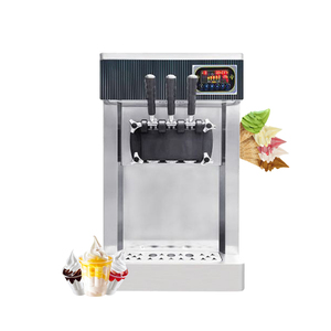 Machine à crème glacée commerciale en acier inoxydable, électrique, pour yaourt glacé, sur pied, 3+2 saveurs, machine à crème glacée molle - Product Image 5