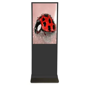 Floor Standing Digital Signage And Display Wifi Lcd Screen Totem Kiosks 55 Inch Indoor Advertising Playing Equipment
