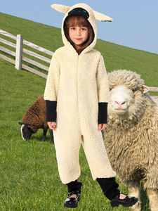 Adorable Disfraz de Oveja para Niños - Traje de Animal de Peluche Suave de Cuerpo Completo para Jardín de Infancia, Sesiones de Fotos y Día del Niño - Product Image 2