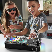 Mini contrôleur de mixage DJ DWI, lecteur DJ multifonction, instruments de musique pour enfants avec microphone, jouets éducatifs