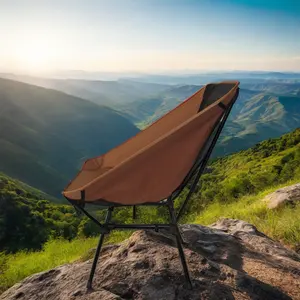 Chaise de camping légère en alliage d'aluminium de haute qualité chaise de lune pliante avec cadre carré