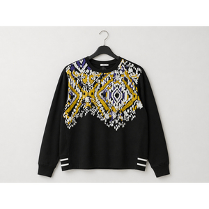 Sudadera extragrande estampada para mujer, informal, de manga larga, cuello redondo, estilo urbano, para invierno - Product Image 1