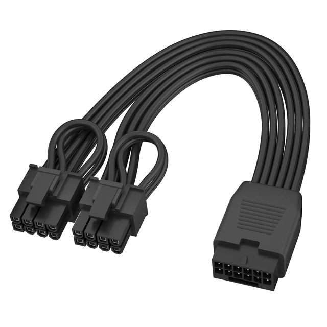 ATX3.0 PCIE 5.0 Power Supply 12VHPWR 16Pin Female Adapter to Dual Standard 8pin Pci-e Gpu Power Splitter Cable