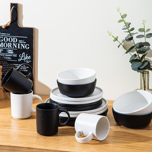 Luxury Vintage Eco-Friendly Ceramic Dinner <b>Sets</b> for Hotels OEM/ODM Plate Bowl <b>Set</b> Reactive Glaze Stoneware Dishwasher <b>Microwave</b> - Product Image 1