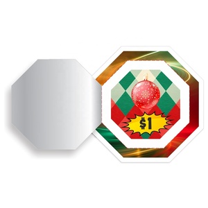 Tarjetas de Papel Personalizadas al por Mayor con Sistema de Desgarrar, Impresión Digital, Diseño Temático Navideño con Formas Especiales para EE. UU. - Product Image 4