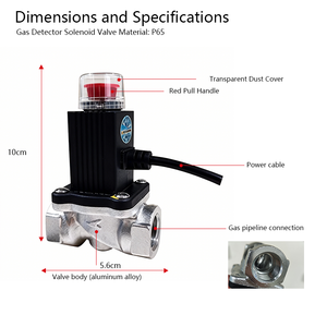 CAATM JT-CA319 Smart Home Gasleck-Detektor <span class=keywords><strong>Alarm</strong></span> 12V Magnetventil Methan-Leckage Sicherheitssystem-Set ABS-Material 4G-fähig - Product Image 2